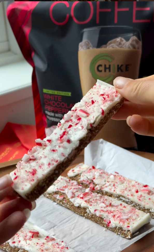 White Chocolate Peppermint Protein Bars