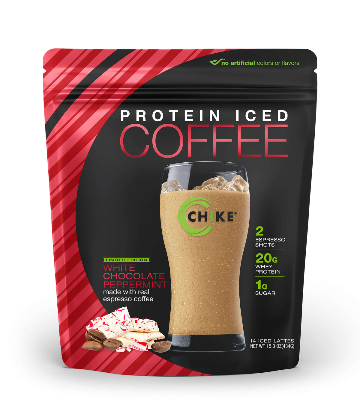 White Chocolate Peppermint High Protein Iced Coffee